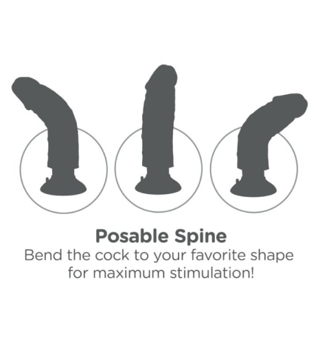 King Cock Vibrador Blanco sin testículos 8" (20,3cm)