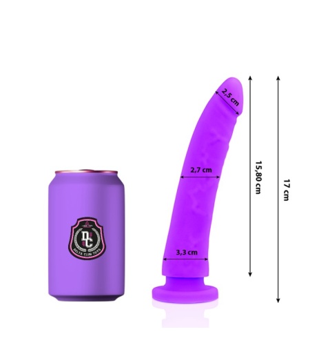 Dildo Consolador LILA SILICONA MEDICA 17 X 3CM