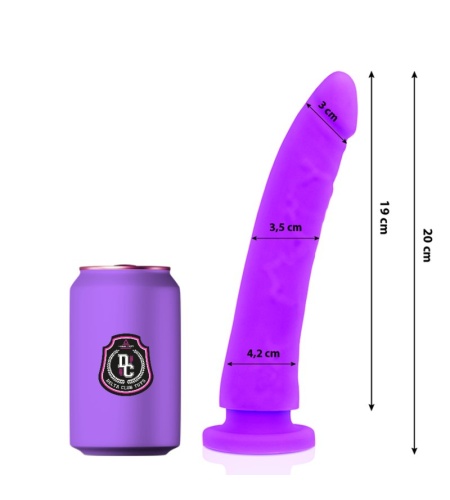Dildo Consolador LILA SILICONA MEDICA 20 X 4CM