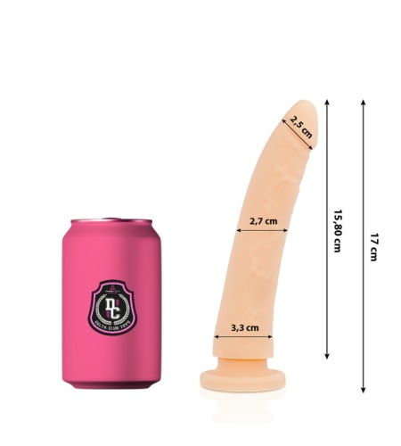Dildo Consolador NATURAL SILICONA MEDICA 17 X 3CM