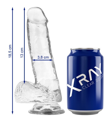 Dildo Transparente de 18.5CM X 3.8CM