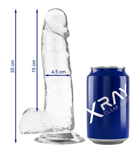 Dildo Transparente de 20CM X 4.5CM