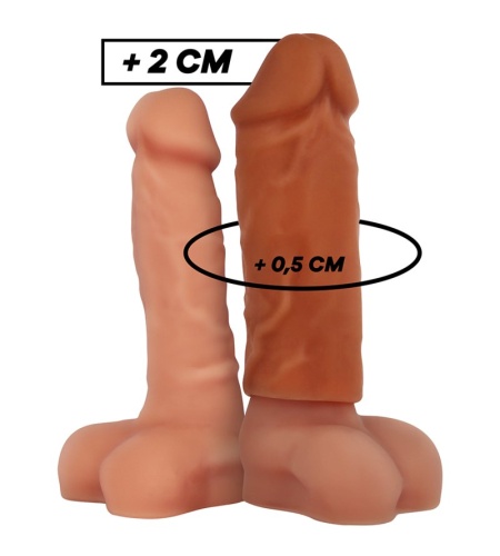 Funda para el Pene de Silicona V3 MARRON