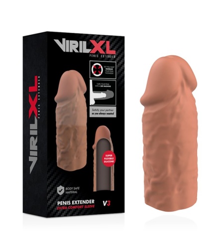 Funda para el Pene de Silicona V3 MARRON