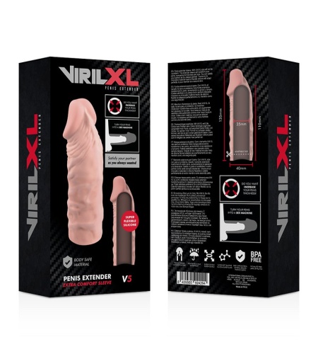 Funda para el Pene de Silicona V5 NATURAL