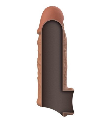 Funda Realista Pene Silicona V7 MARRON
