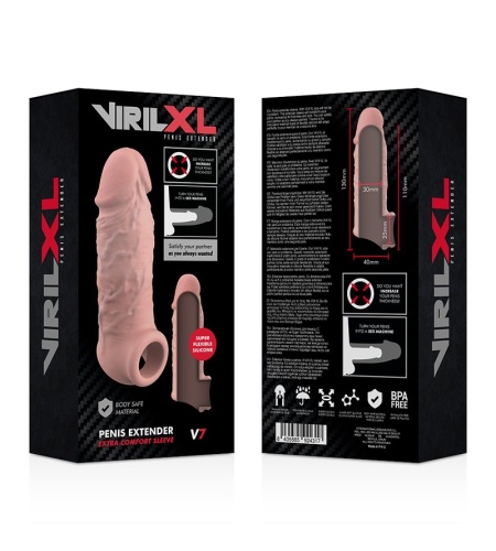 Funda Realista Pene Silicona V7 NATURAL