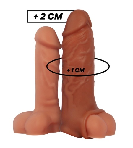 Funda Realista Pene Silicona V9 MARRÓN