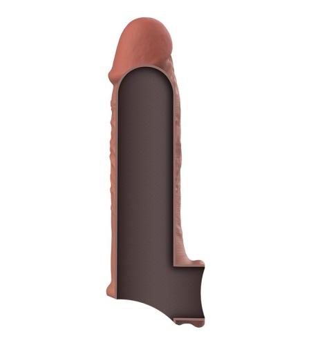 Funda Realista Pene Silicona V9 MARRÓN
