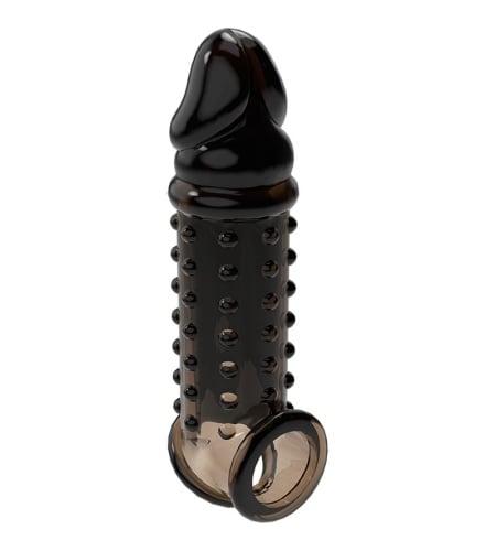 Funda de pene con textura V11 NEGRO