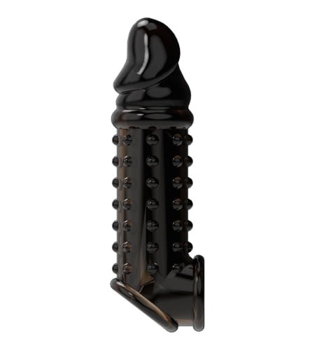 Funda de pene con textura V11 NEGRO