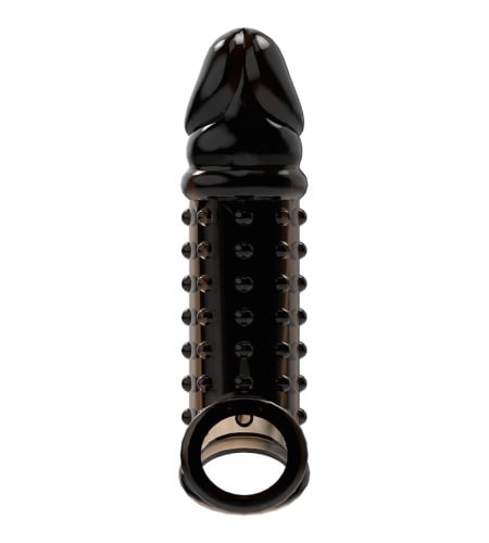 Funda de pene con textura V11 NEGRO