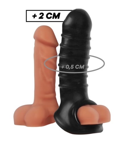Funda Texturizada para pene V15 NEGRO