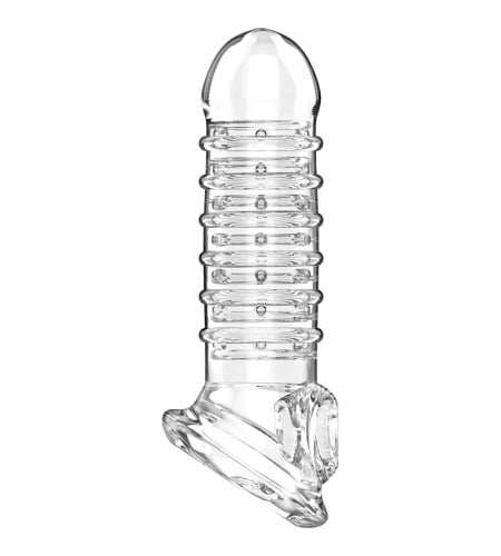 Funda Texturizada para pene V15 TRANSPARENTE