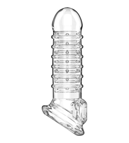 Funda Texturizada para pene V15 TRANSPARENTE
