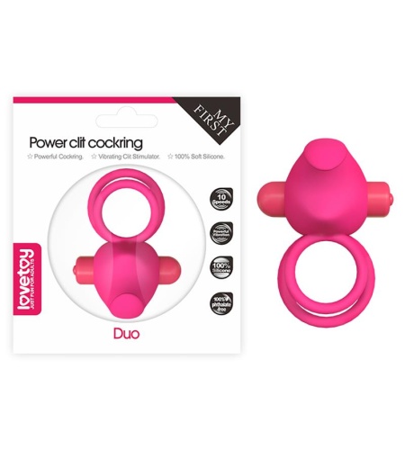 Anillo Vibrador Doble Power Clit Duo Rosa