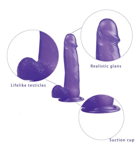 Dildo Jelly Studs 8 Púrpura