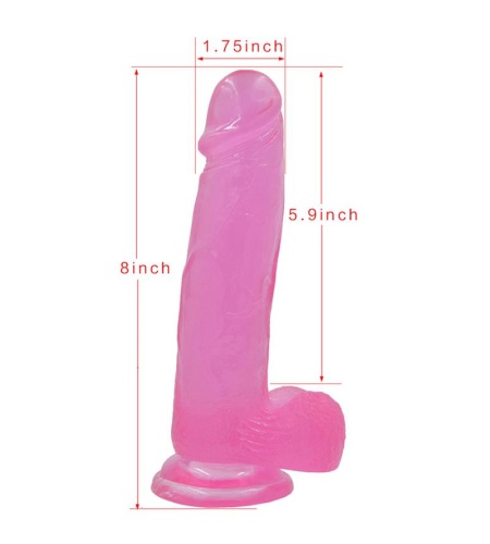 Dildo Jelly Studs 8 Rosa