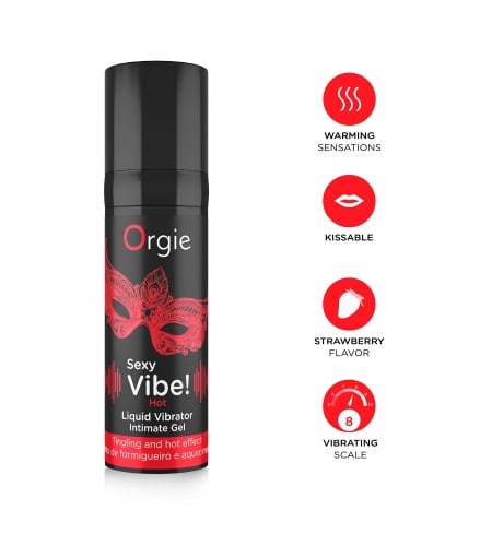 Sexy vibe! hot vibrador liquido con efecto calor 15 ml