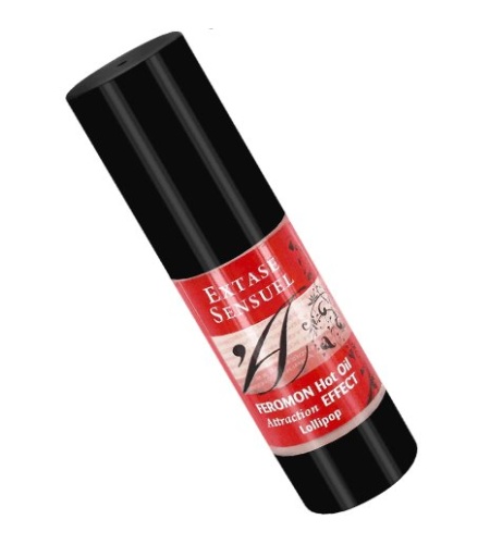 Aceite de masaje efecto calor con feromonas piruleta 30ml