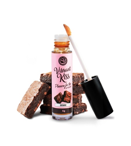 secretplay lip gloss vibrant kiss - brownie