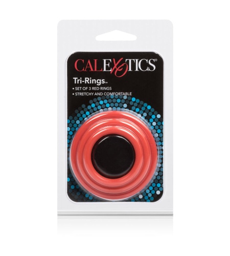 calex set tres anillas rojas erección