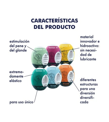 Huevos Masturbadores - Pack 6 Unidades