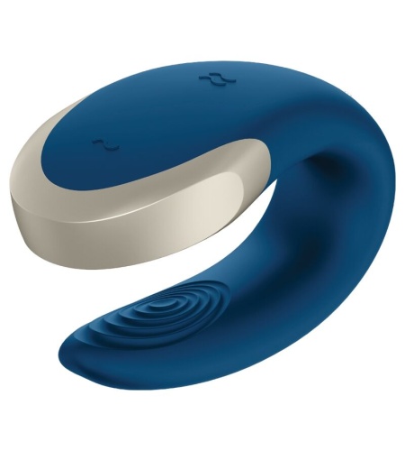 Satisfyer App Double Love Vibrador Parejas Luxury Azul