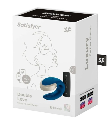 Satisfyer App Double Love Vibrador Parejas Luxury Azul