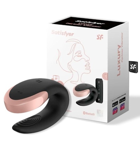 Satisfyer App Double Love Vibrador Parejas Luxury Negro