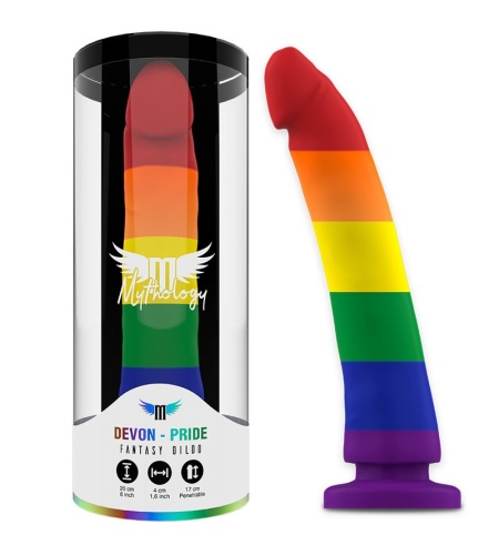 Dildo Colores del Orgullo con Ventosa 20cm