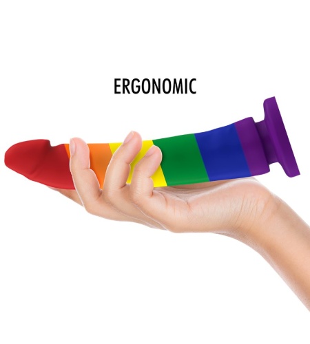 Dildo Colores del Orgullo con Ventosa 20cm