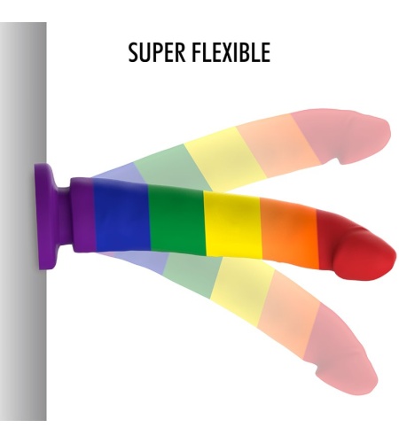 Dildo Colores del Orgullo con Ventosa 20cm
