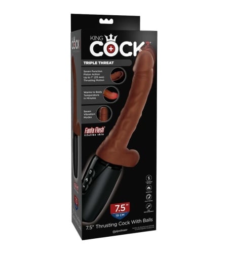 King Cock Plus Marrón Empuje y Calor