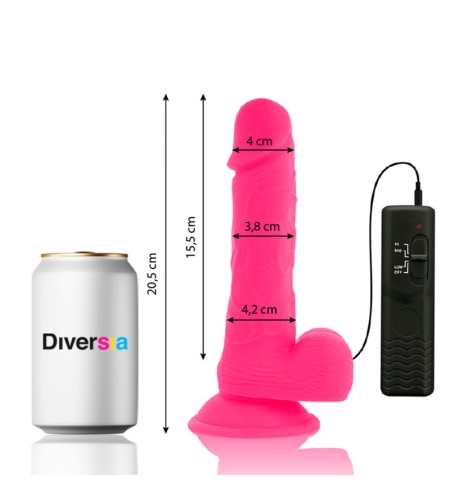 Dildo Vibrador Rosa 20.5cm