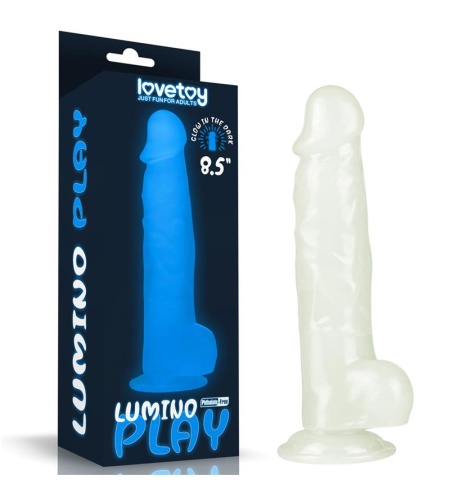 Consolador Fluorescente con Brillo Azul 21 cm