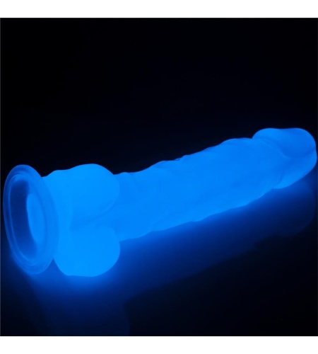 Consolador Fluorescente con Brillo Azul 21 cm