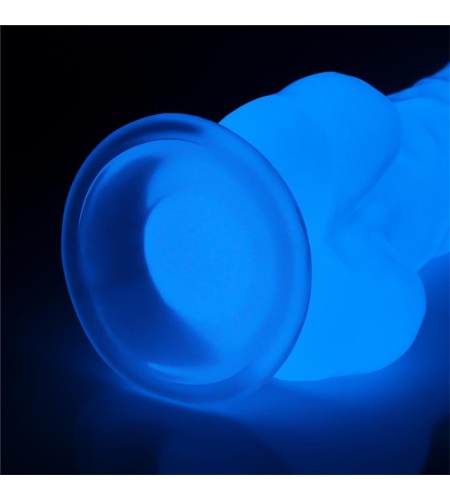 Consolador Fluorescente con Brillo Azul 21 cm