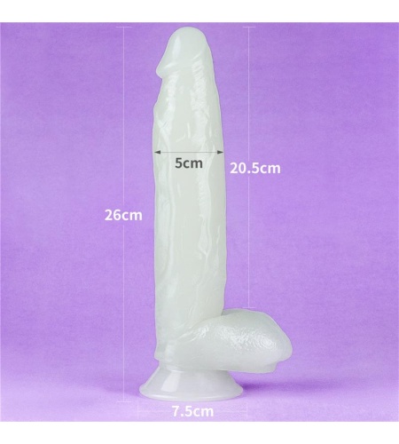 Consolador Flourescente con Brillo en la Oscuridad 26 cm