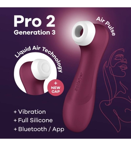 Satisfyer Pro 2 Generación 3 con Bluetooth y App Granate