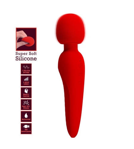 Vibrador Tipo Microfono Rojo
