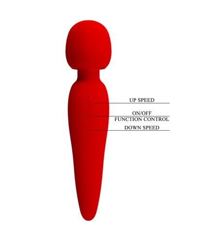 Vibrador Tipo Microfono Rojo