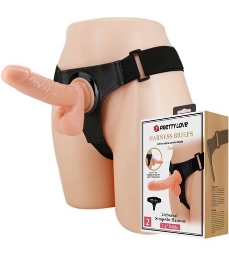 Arnés Universal Dildo 20 Cm Blanco