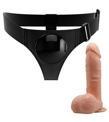 Arnés Universal Dildo 20 Cm Blanco