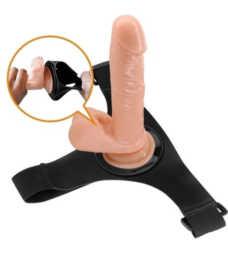 Arnés Universal Dildo 20 Cm Blanco