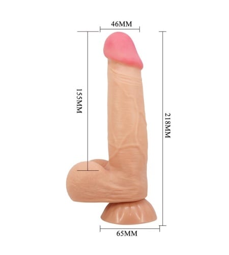 Vibrador Con piel 21 cm