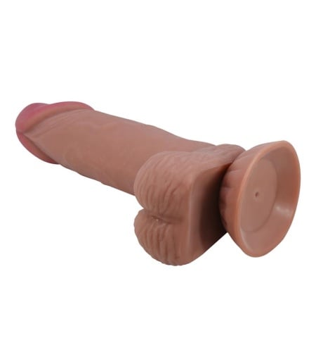 Consolador Simil Piel Color Moreno 19.4 cm
