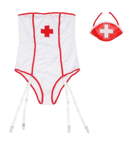 Teddy Sexy Blanco de Enfermera