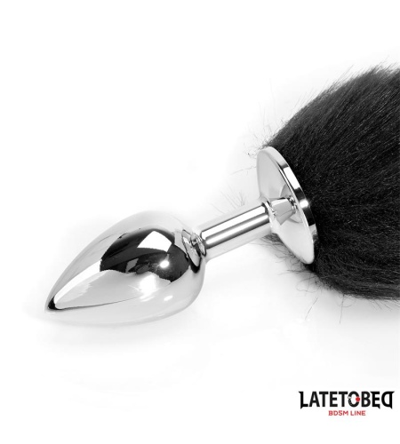 Plug Anal Cola de Gato Blanco y Negro