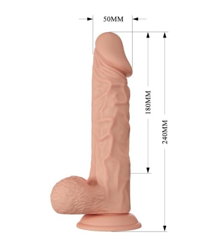 Dildo Realístico Flexible 24 Cm Natural